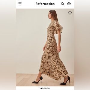 Reformation Carletta Dress size 8 color bobcat. New with tags.